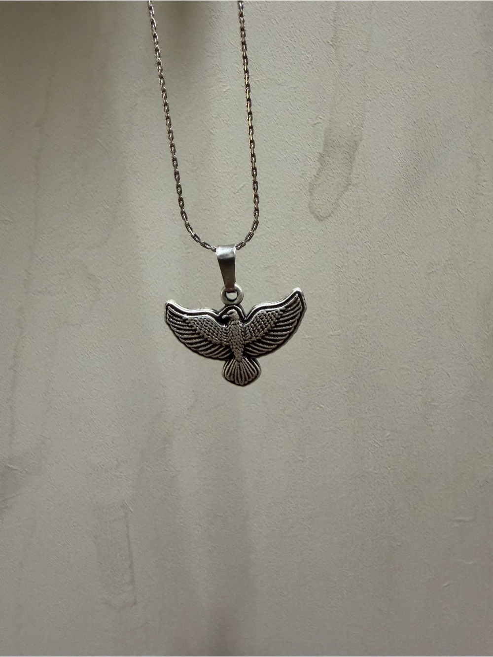 Silver Eagle Pendant Necklace
